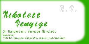 nikolett venyige business card